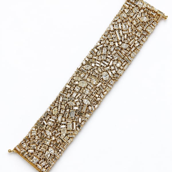 18K Yellow Gold 87.70 Ct. Diamond Bracelet