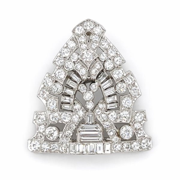Platinum 5.50 Ct. Diamond Brooch/Pendant