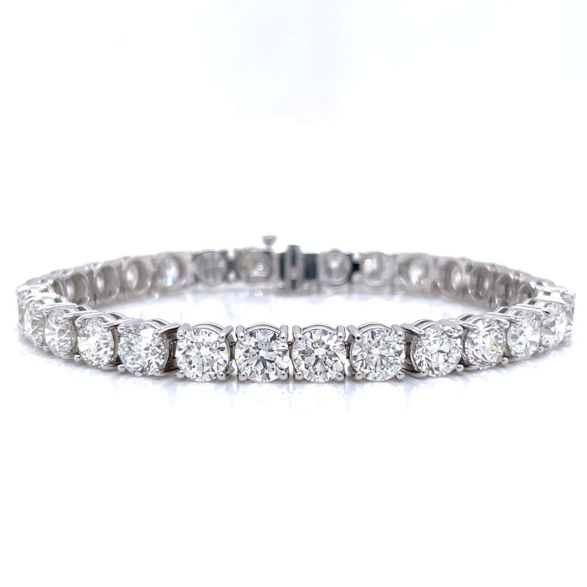 14K White Gold 20.58 Ct. Diamond Tennis Bracelet