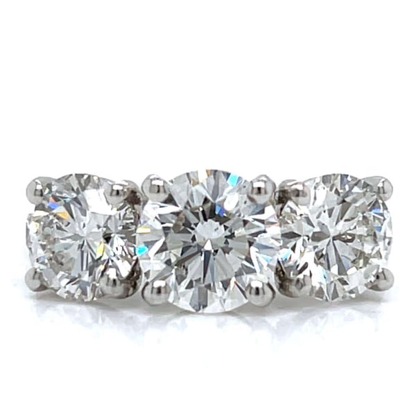 Platinum GIA Certified 3-Stone Diamond Ring