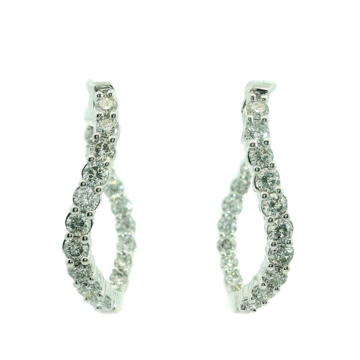 Diamond Spiral Hoops