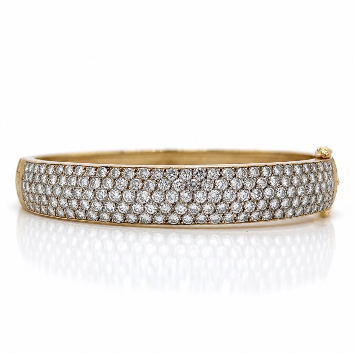 14K Yellow Gold 6.00 Ct. Diamond Bangle Bracelet