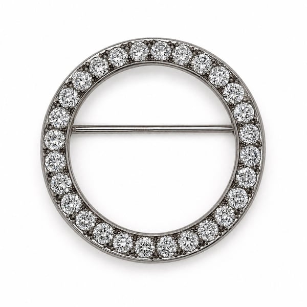 Art Deco Platinum 3.60 Ct. Diamond Brooch