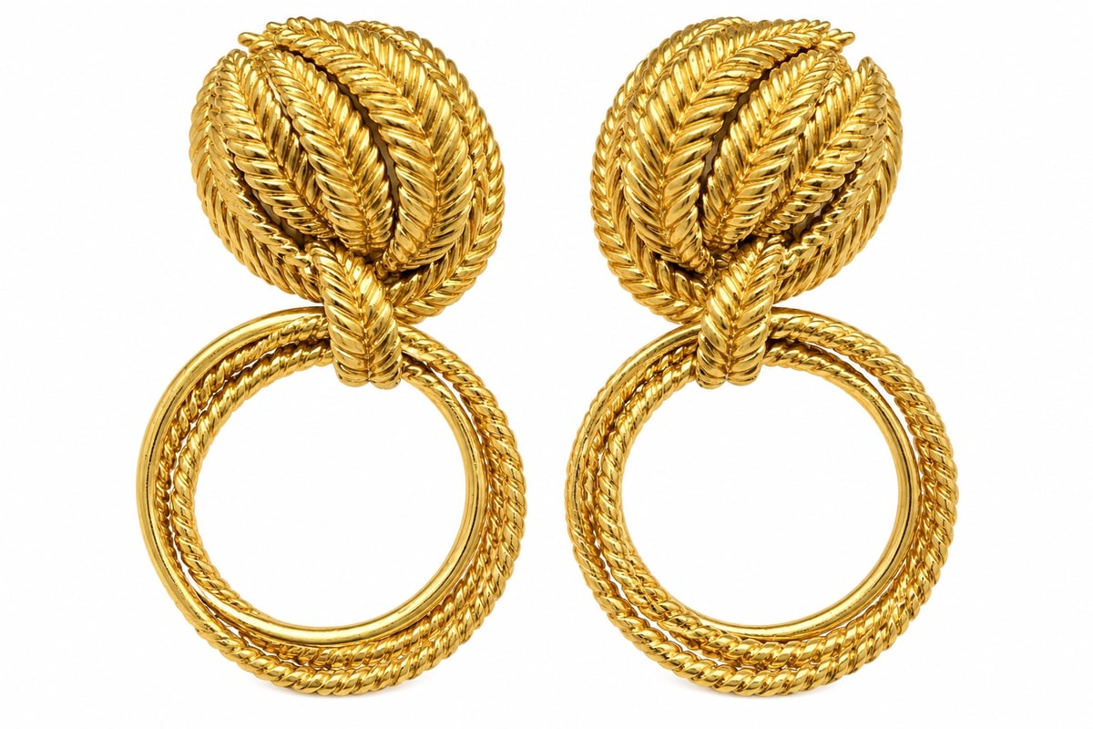 1970's 18K Yellow Gold Earrings