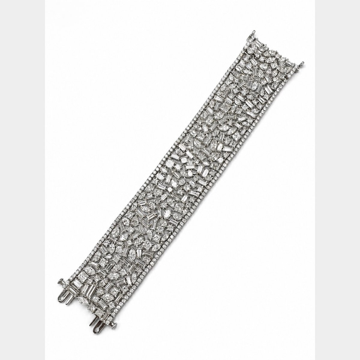 Platinum & 18K White Gold 68.70 Ct. Diamond Bracelet