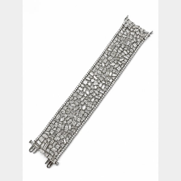Platinum & 18K White Gold 68.70 Ct. Diamond Bracelet