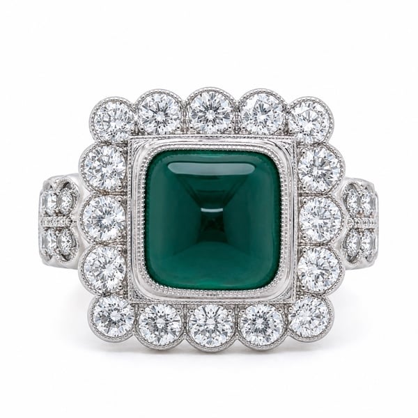 Colombian Emerald & Diamond Ring