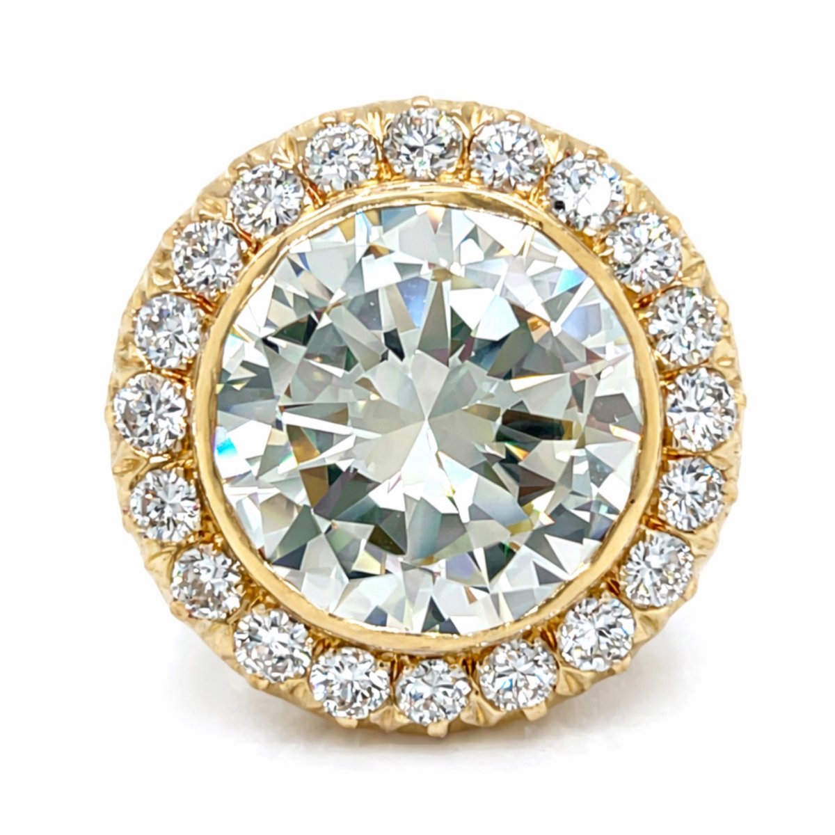 18K Yellow Gold GIA Certified 10.01 Ct. Diamond Ring