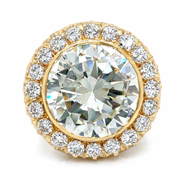 18K Yellow Gold GIA Certified 10.01 Ct. Diamond Ring