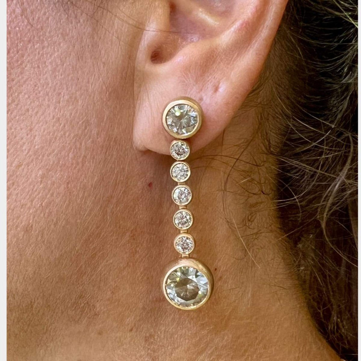ROBERTO COIN 20K Rose Gold 13.20 Ct. Fancy Diamond Earrings