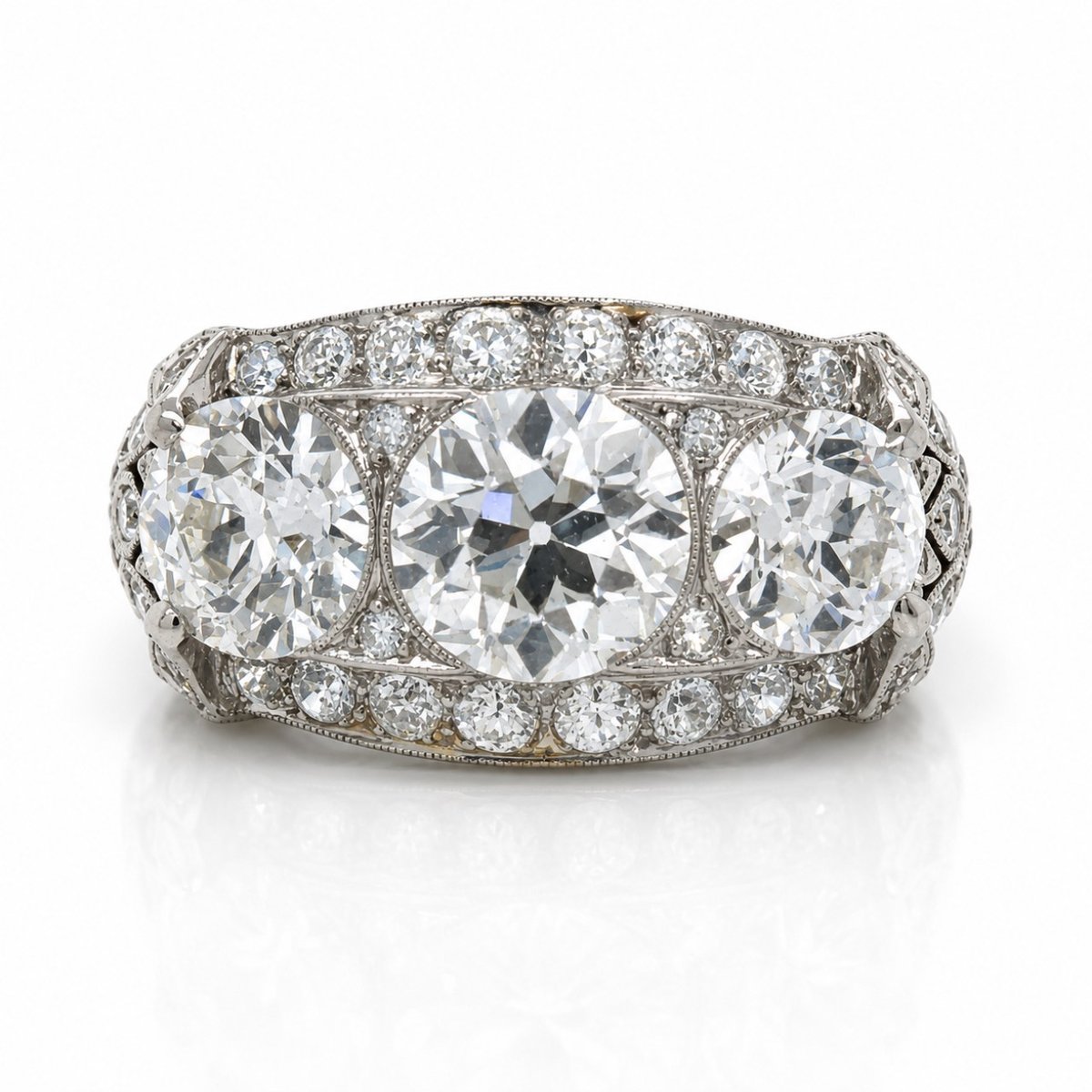 Art Deco Platinum 4.70 Ct. Diamond Ring