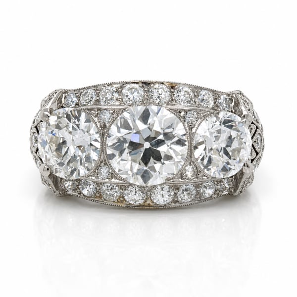 Art Deco Platinum 4.70 Ct. Diamond Ring