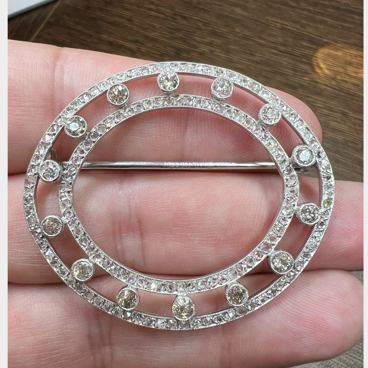 Art Deco Platinum Diamond Brooch