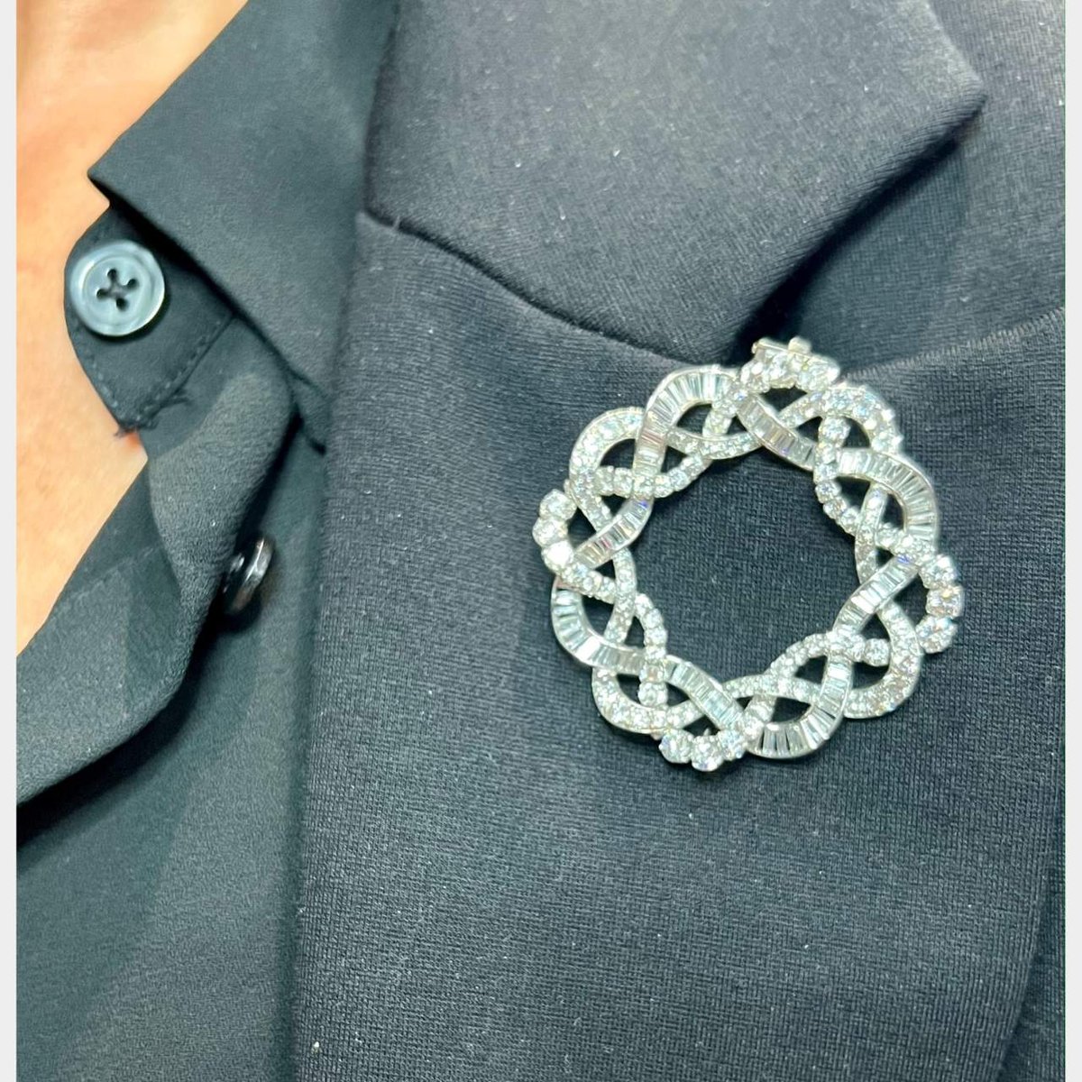 Art Deco Platinum Diamond Brooch