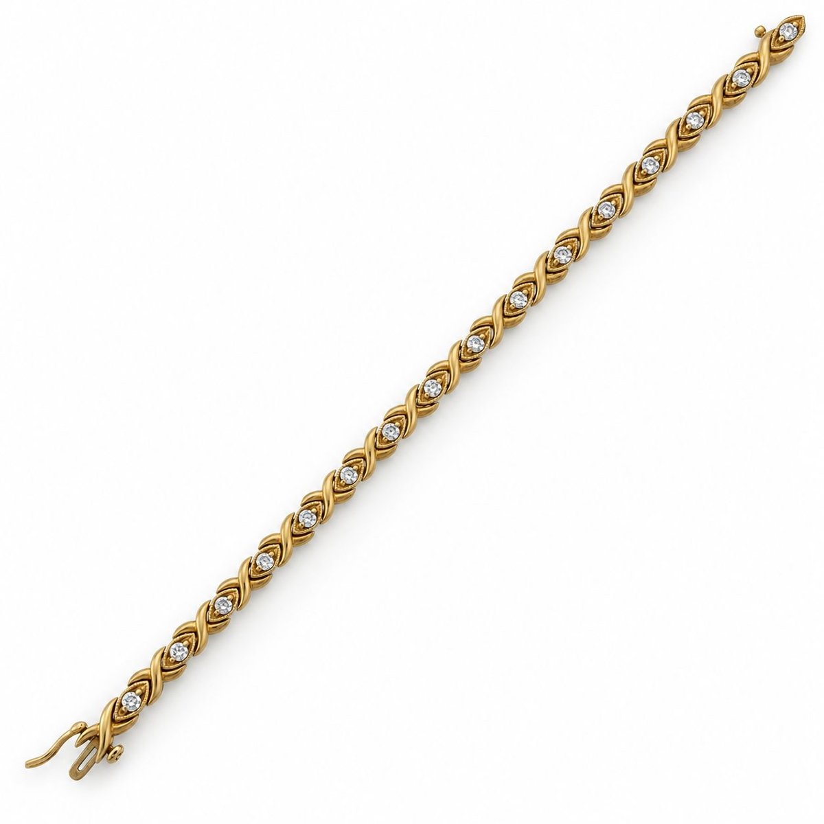 14K Yellow Gold Diamond Bracelet