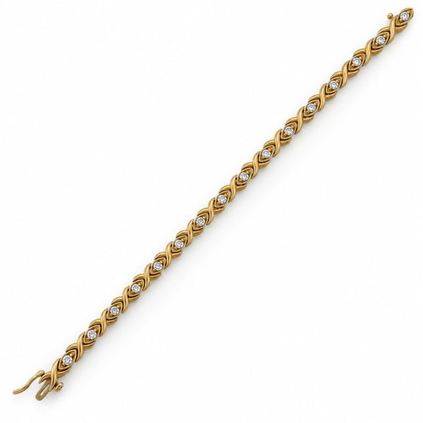 14K Yellow Gold Diamond Bracelet