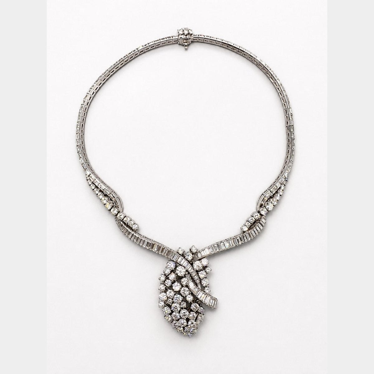 Art Deco Platinum 32.50 Ct. Diamond Necklace