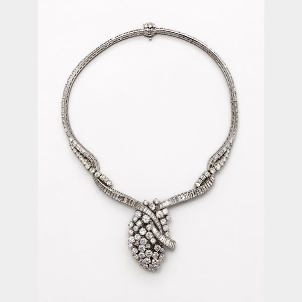 Art Deco Platinum 32.50 Ct. Diamond Necklace