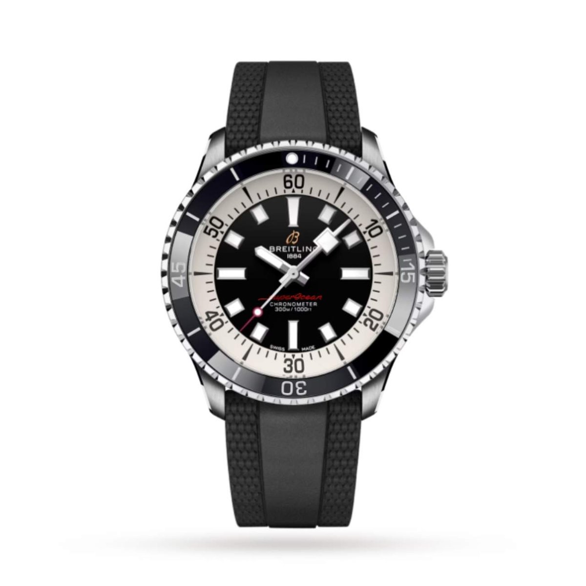 Breitling Superocean Automatic 42 Stainless Steel Rubber Strap Watch
