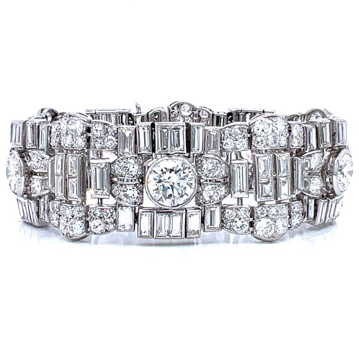LaCLOCHE FRERES PARIS Art Deco Platinum Diamond Bracelet