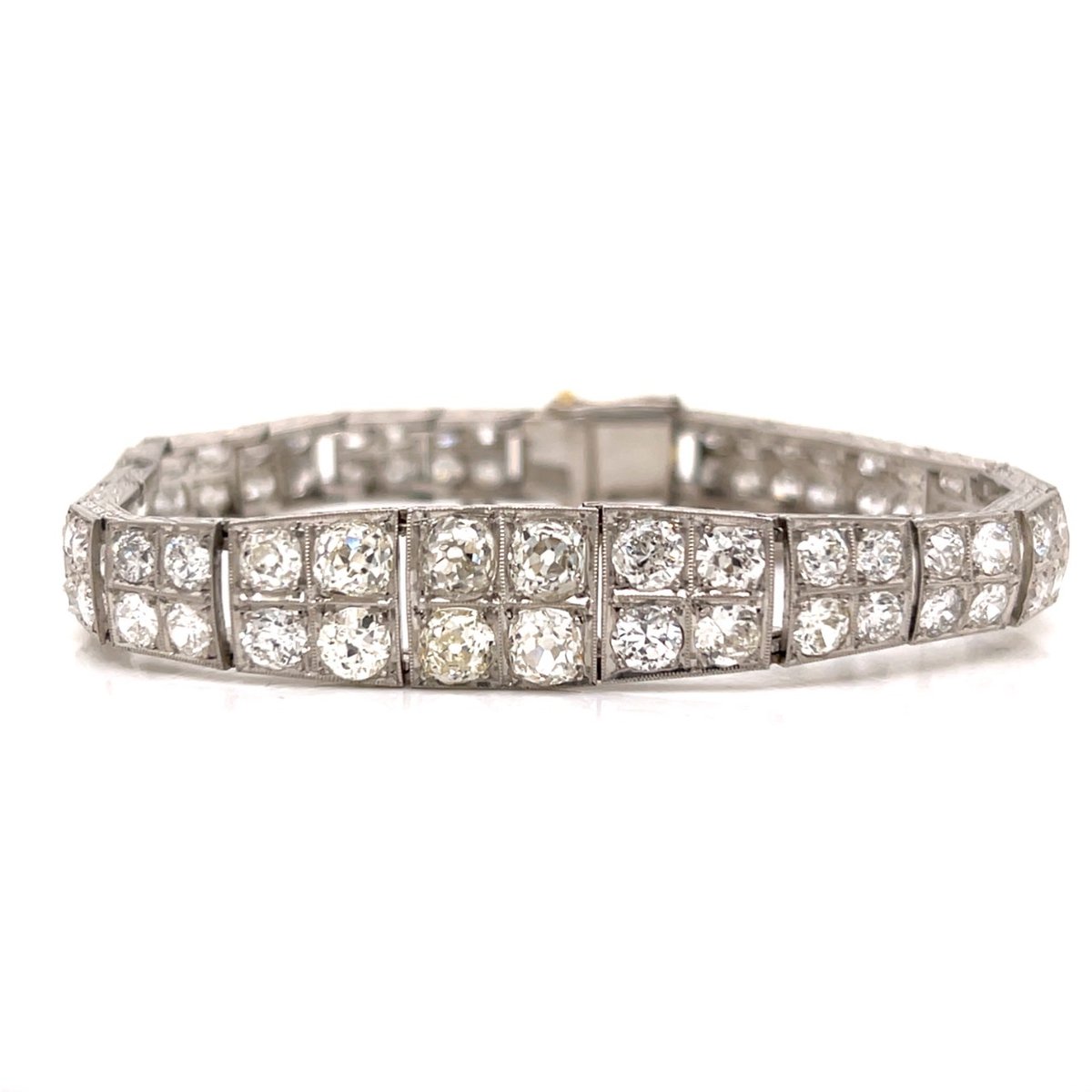 Art Deco Platinum 13.00 Ct. Diamond Bracelet