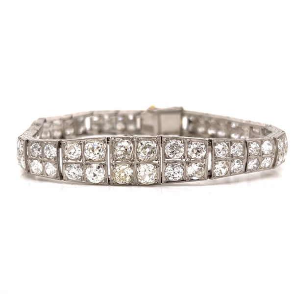 Art Deco Platinum 13.00 Ct. Diamond Bracelet