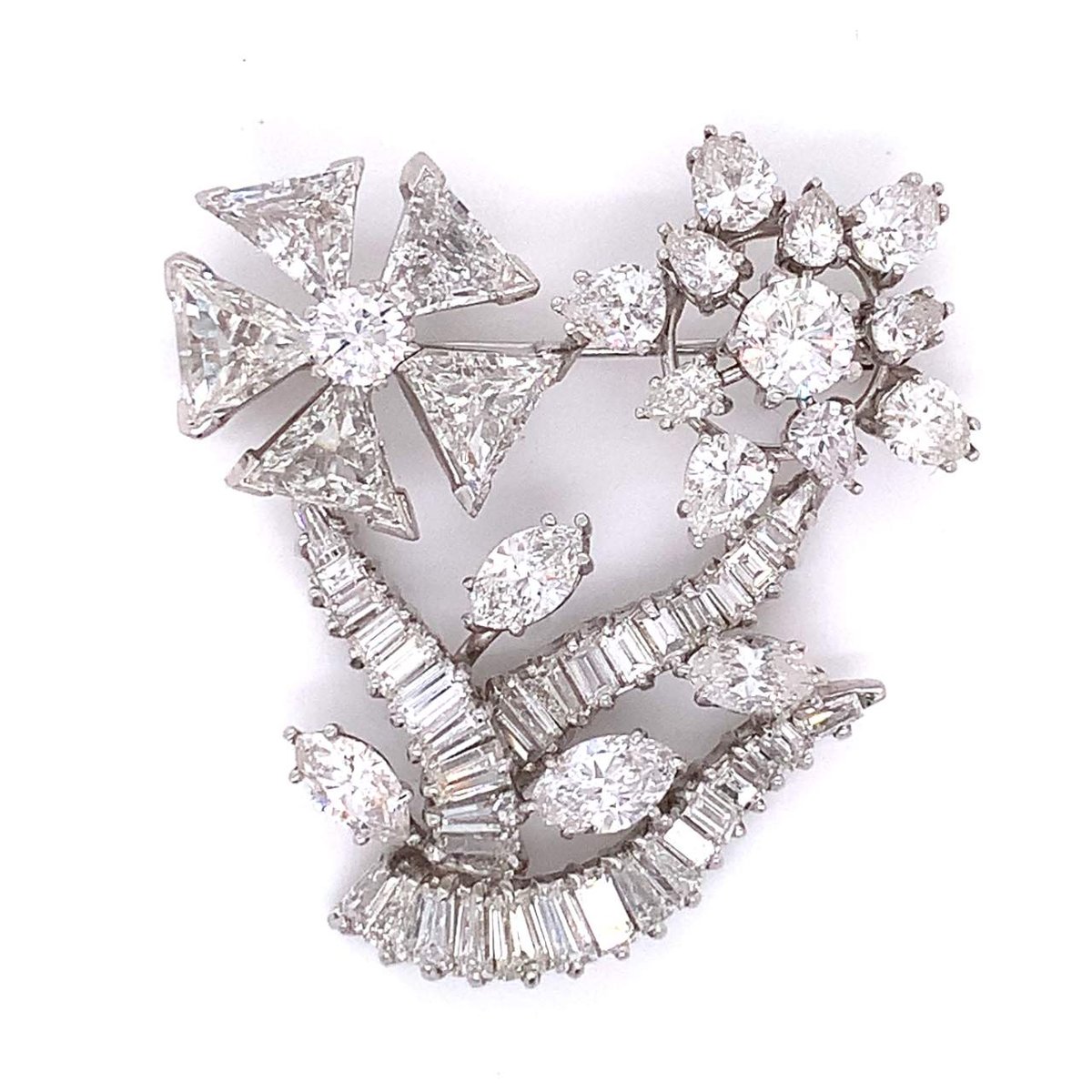 12.25 Ct. Art Deco Diamond Pin