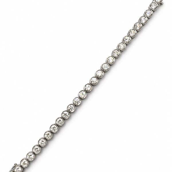 18K White Gold 12.50 Ct. Diamond Tennis Bracelet