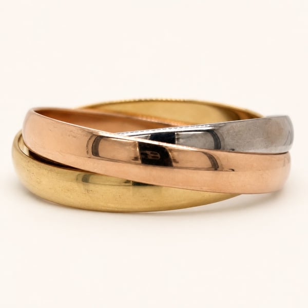 CARTIER 18K Trigold Trinity Bangles