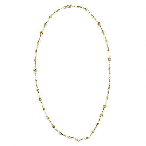 18K Yellow Gold Irradiated Diamond by the Yard Necklace