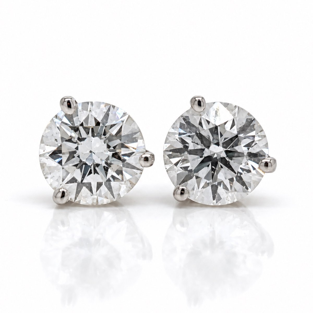 14K White Gold 1.60 Ct. Diamond Stud Earrings