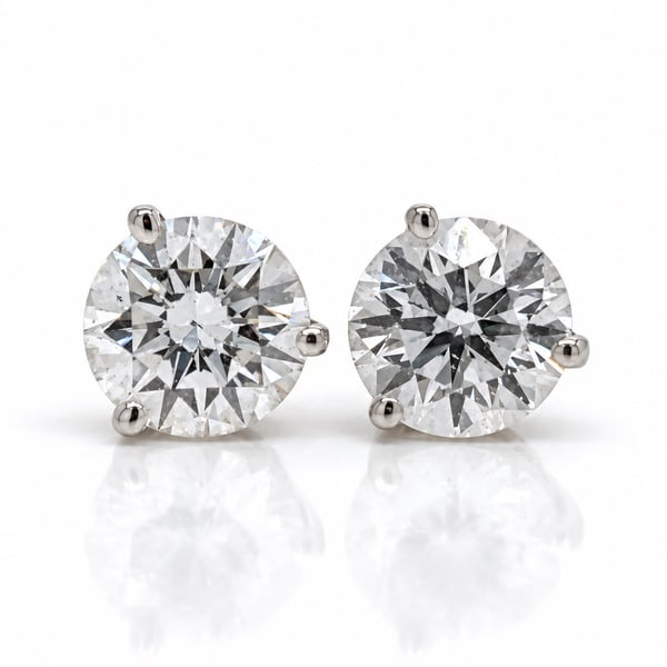 14K White Gold 1.60 Ct. Diamond Stud Earrings