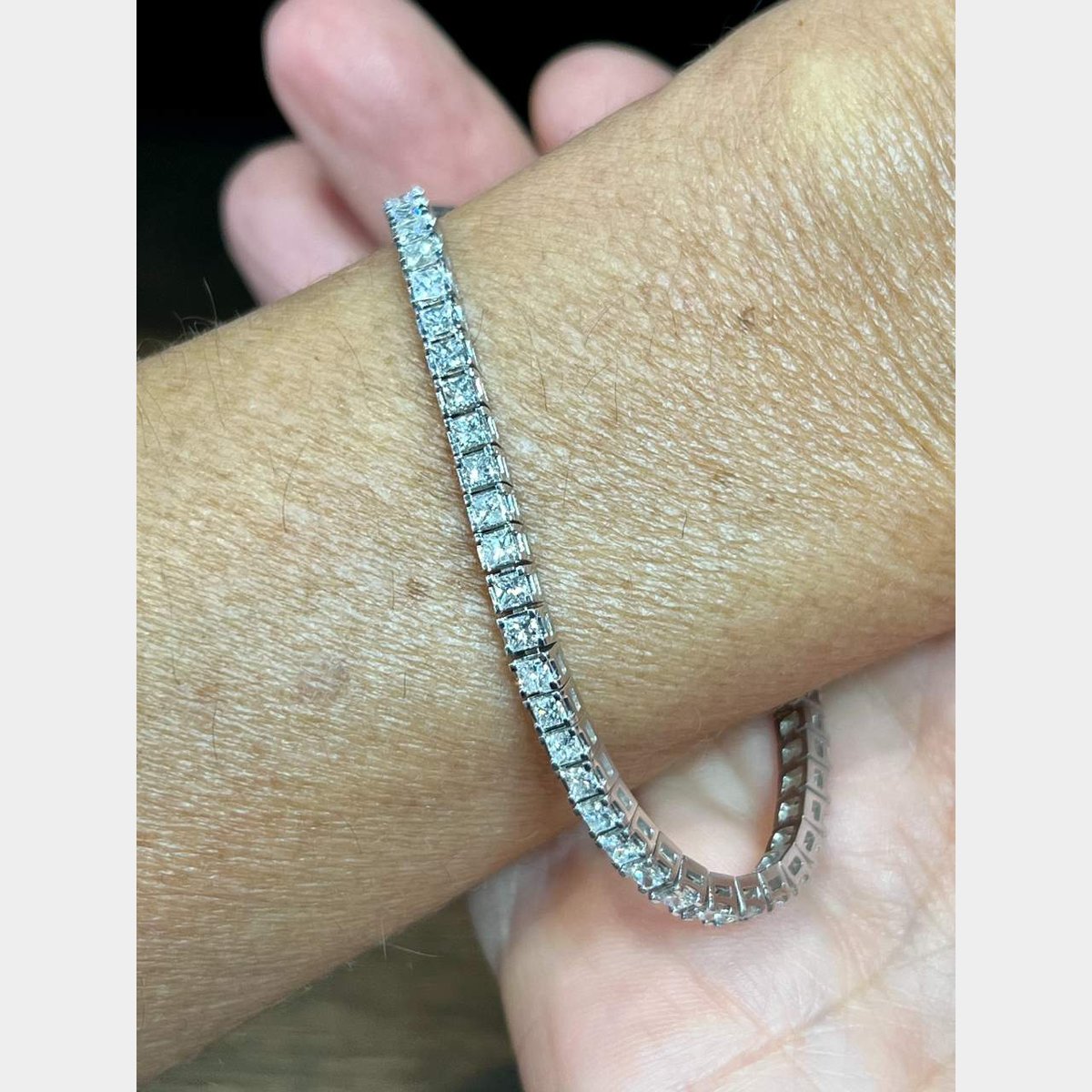 14K White Gold 7.00 Ct. Diamond Tennis Bracelet