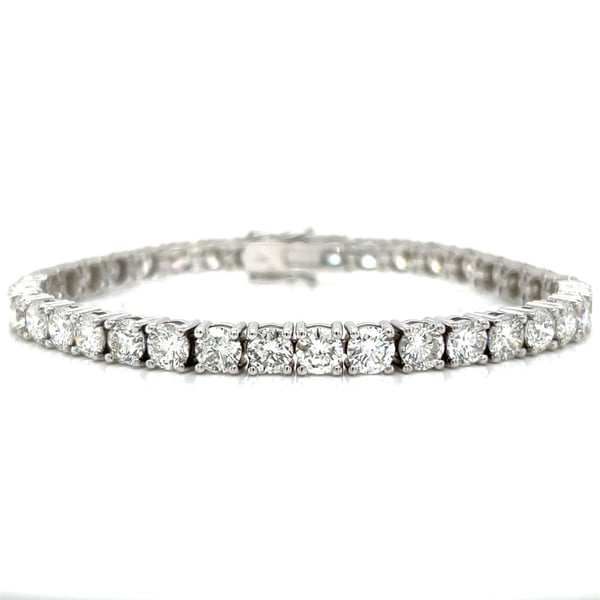 14K White Gold 19.00 Ct. Diamond Tennis Bracelet