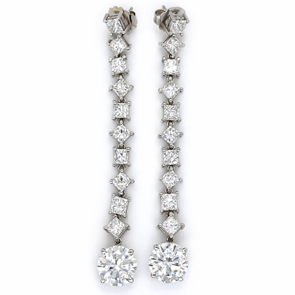 Platinum 20.84 Ct. Diamond Earrings