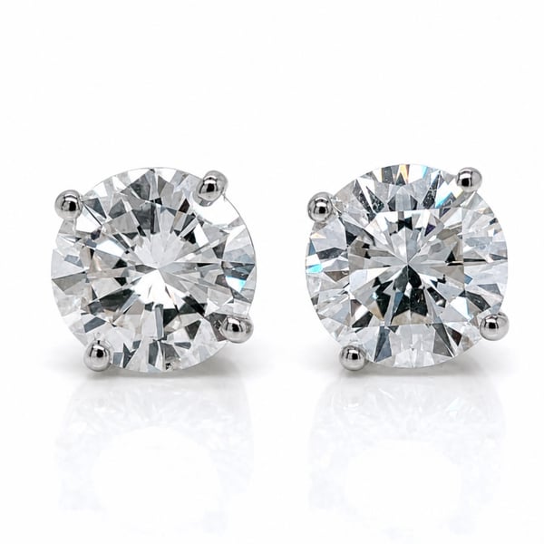 14K White Gold 5.59 Ct. Diamond Stud Earrings
