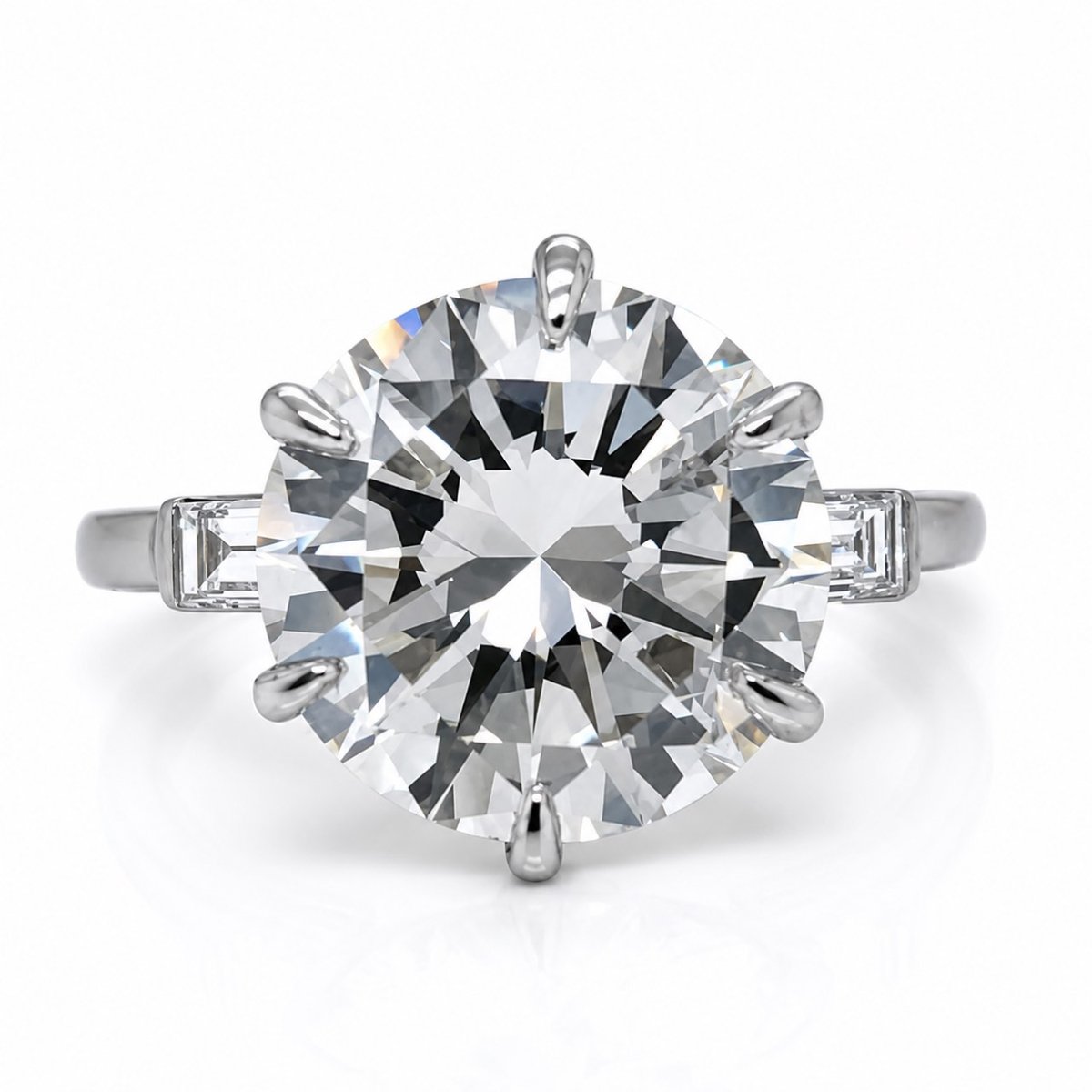 Platinum GIA Certified 5.94 Ct. Diamond Engagement Ring