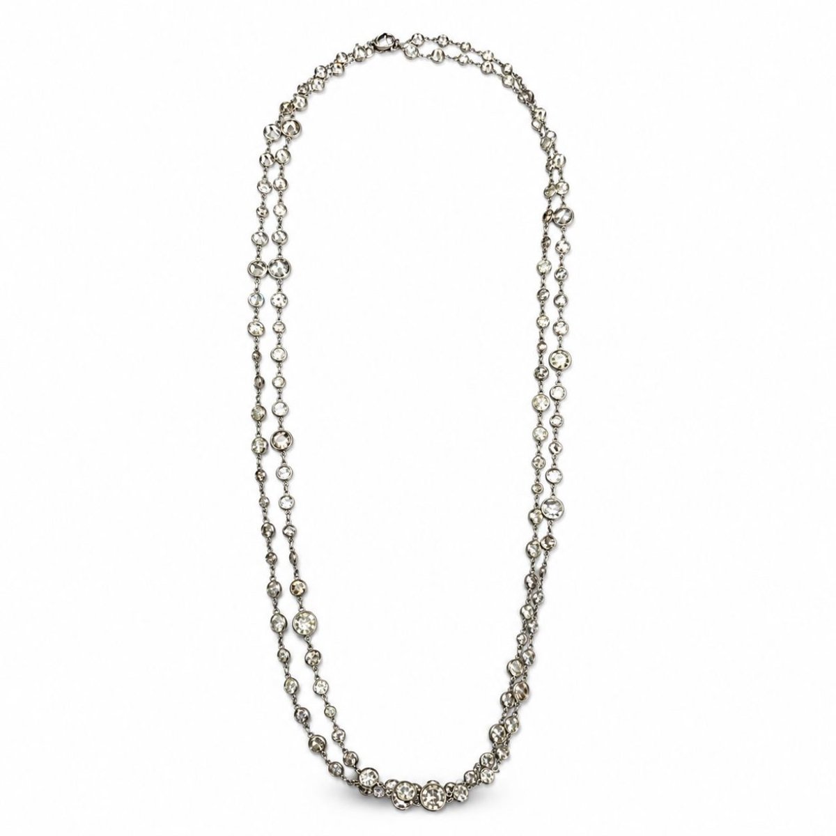 Platinum 51.25 Ct. Diamond by the Yard Necklace