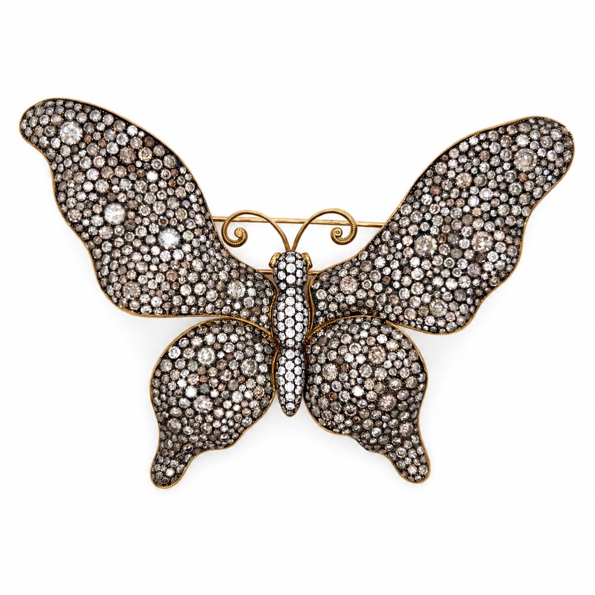 SOPHIA D. 18K Yellow Gold 22.74 Ct.  Diamond En Tremblant Butterfly Pin