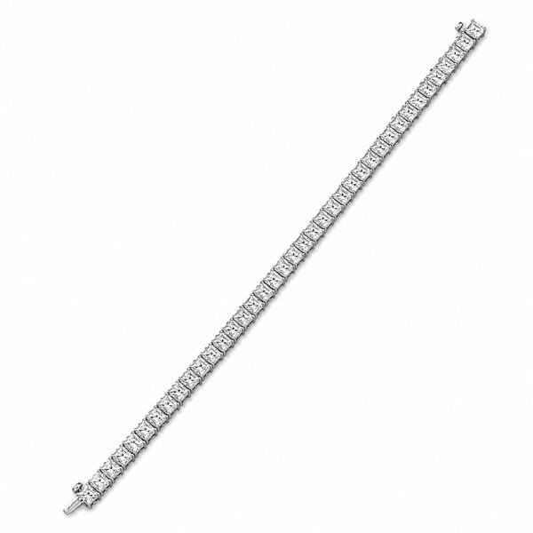 Platinum 21.50 Ct. Radiant-cut Diamond Tennis Bracelet