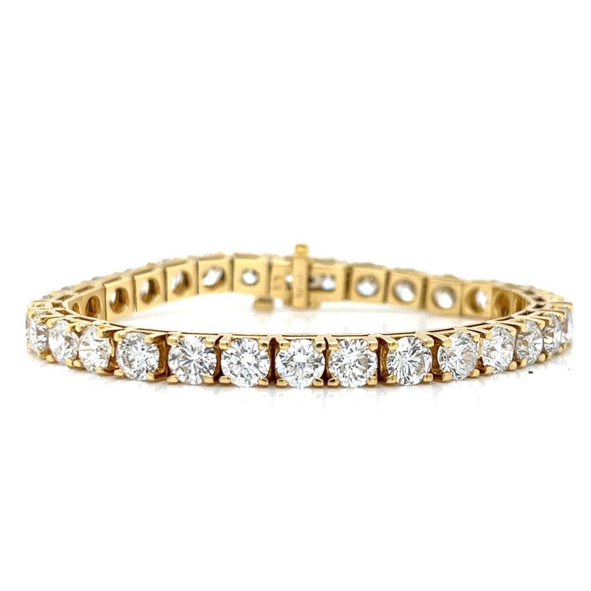 18K Yellow Gold 16.00 Ct. Diamond Tennis Bracelet