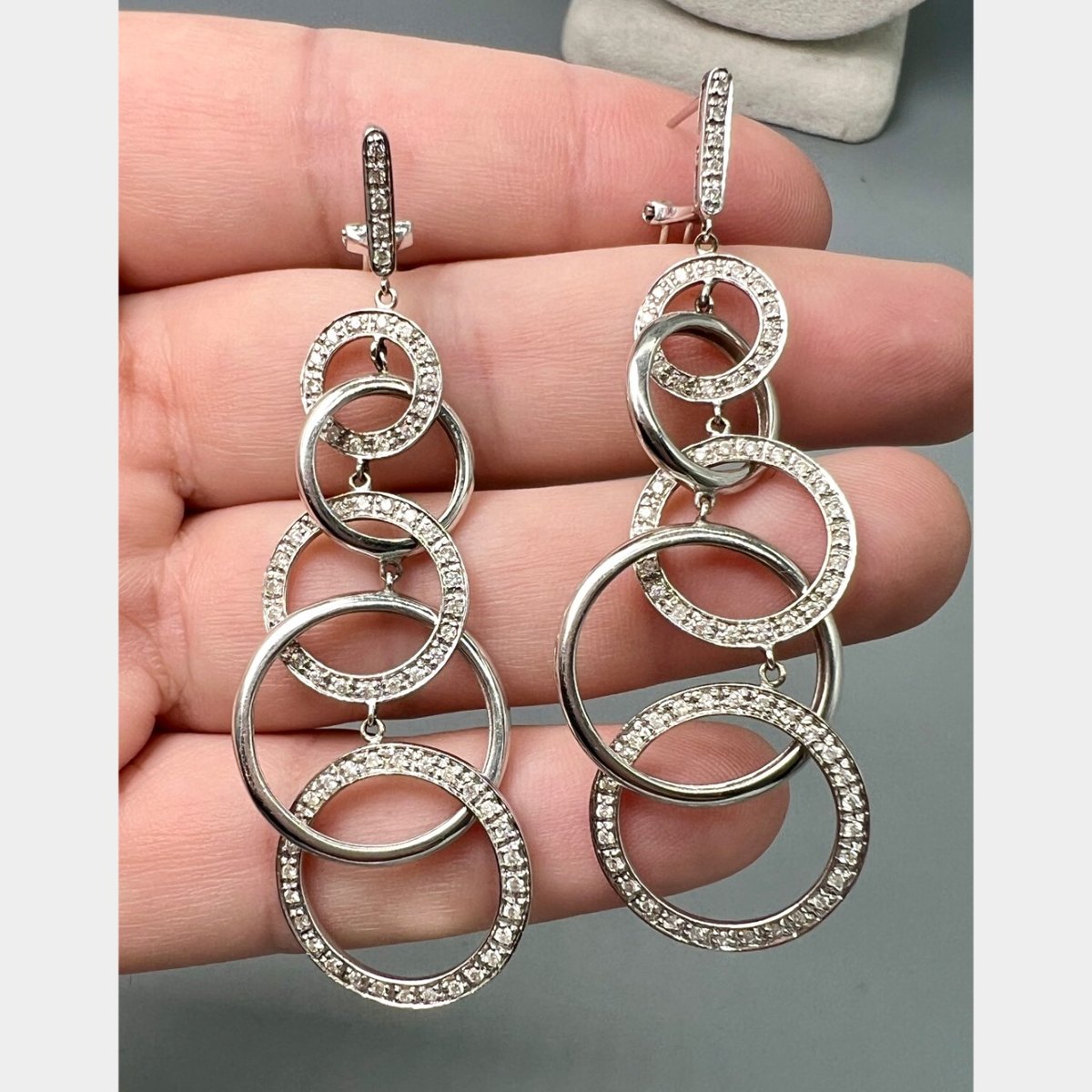 14K White Gold 1.00 Ct. Diamond Earrings