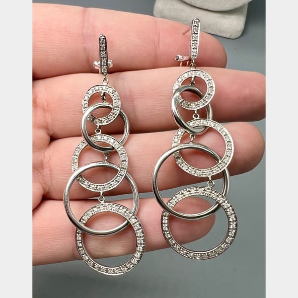 14K White Gold 1.00 Ct. Diamond Earrings