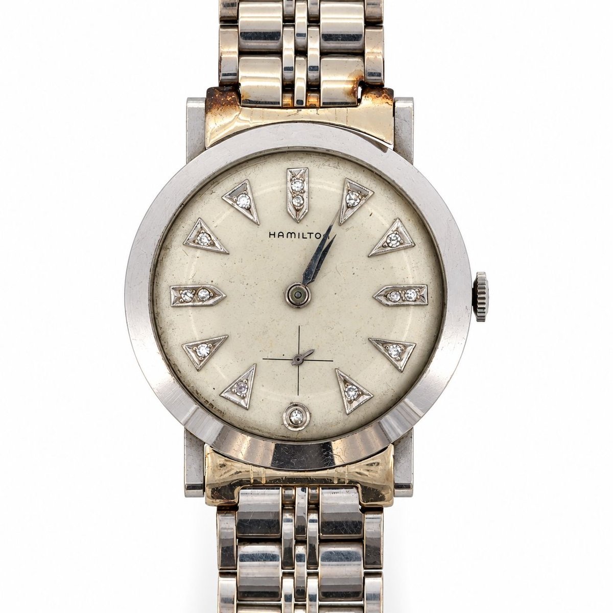 HAMILTON 1960s 14K White Gold Watch
