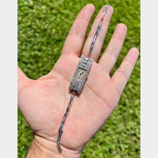 Art Deco Platinum Diamond Watch