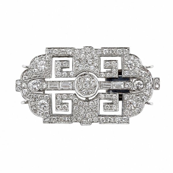 18K White Gold Diamond Clasp