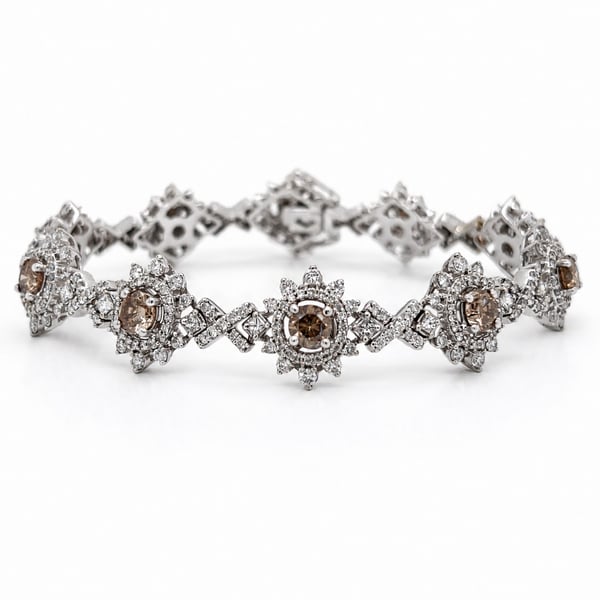 18K White Gold 10.30 Ct. Diamond Bracelet