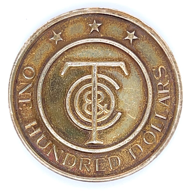 TIFFANY & CO. 1960’s  Sterling Silver “One Hundred Dollars” Coin