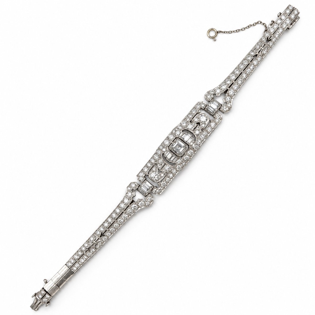 Art Deco Platinum 11.50 Ct. Diamond Bracelet
