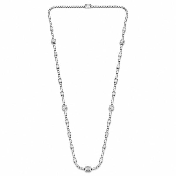 18K White Gold 21.00 Ct. Diamond Necklace